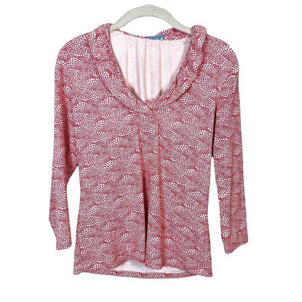 J.McLaughlin Durham Catalina Cloth Top Red/Pink Print Small